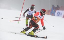 Gabriel Gorce y Arnau Ferrer en el eslalon de la supercombinada.