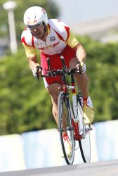 Maurice Eckhart en la contrarreloj en carretera.