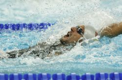 Jess Collado en el relevo de 4x100 estilos.