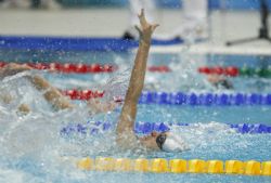 Sara Carracelas en la final de 50 metros libre.