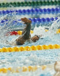 Teresa Perales en la final de 50 metros libre.