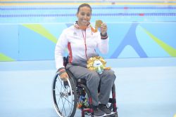 Teresa Perales  medalla de oro en 50m espalda S5