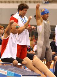 Xavi Torres y Dani Vidal en los Juegos Paralmpicos de Atenas 2004.