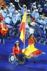 Teresa Perales, abanderada del equipo Paralmpico Espaol.