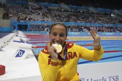 Teresa Perales medalla de oro en los 100 metros libres.