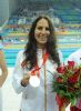 Ana Garca-Arcicollar con la medalla de plata de 100 metros mariposa.