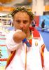 Dani Vidal tras conseguir una medalla en los Juegos Paralmpicos de Atenas 2004.