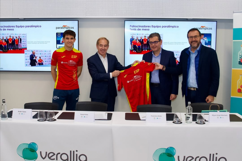 Verallia, Comité Paralímpico Español y la RFETM renuevan su compromiso con el Equipo Verallia de Promesas Paralímpicas de Tenis de Mesa