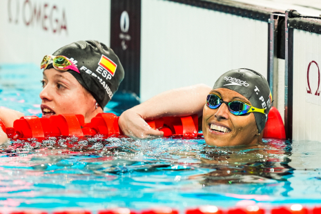 Teresa Perales en las series de mujeres 100M estilo libre - S3