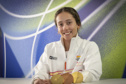 Audrey pascual con las cuatro medallas