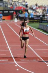Sara Martnez Puntero, en los 100 metros (clase T12) en el Mundial de Lyon 2013