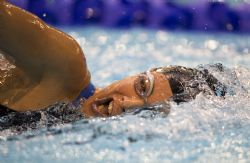 Marta Gmez nadando el 400m libres s13 en Glasgow