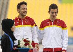 Gerard Descarrega y Marcos Blanquio Plata 400m T11 Mundial Doha2015