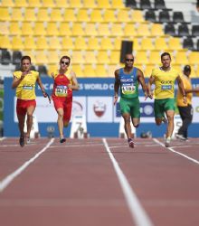Gerard Descarrega y Marcos Blanquio 200m T11 Mundial Atletismo Doha 2015