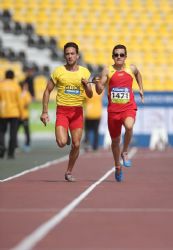 Gerard Descarrega y Marcos Blanquio 200m T11 Mundial Atletismo Doha 2015