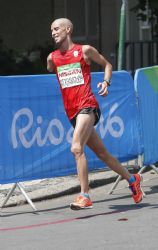 Abderrahman Ait durante el maratn de Ro 2016 en el que se proclama subcampen