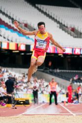 Martn Parejo participa en salto de longitud en el Campeonato del Mundo de Atletismo Paralmpico de Londres.