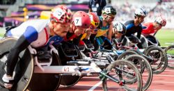 Rafael Botello en las series de 5.000 metros T54 en el Mundial de Atletismo Paralmpico Londres 2017