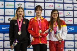 Isabel Hernndez gana la medalla de bronce en  200 metros estilos SM10 durante la tercera jornada del Mundial de Natacin Paralmpica de Mxico 2017.