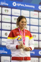 Michelle Alonso gana la medalla de bronce en 200 metros estilos SM14 durante la tercera jornada del Mundial de Natacin Paralmpica de Mxico 2017.