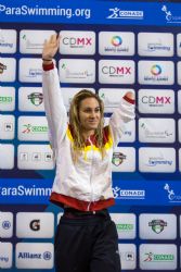 Sarai Gascn gana la medalla de oro en 100 metros libre S9 durante la tercera jornada del Mundial de Natacin Paralmpica de Mxico 2017.