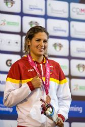 Michelle Alonso consigue la medalla de bronce en 200 metros libre S14 durante la cuarta jornada del Campeonato del Mundo de Natacin Paralmpica Mxico 2017.
