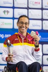 Teresa Perales consigue la medalla de oro en 50 metros libre S5 durante la cuarta jornada del Campeonato del Mundo de Natacin Paralmpica Mxico 2017.