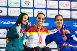 Teresa Perales consigue la medalla de oro en 50 metros libre S5 durante la cuarta jornada del Campeonato del Mundo de Natacin Paralmpica Mxico 2017.