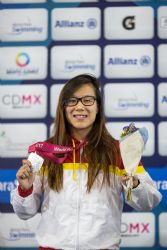 Isabel Hernndez gana la medalla de plata en 100 metros mariposa S10 durante la quinta jornada del Campeonato del Mundo de Natacin Paralmpica Mxico 2017.