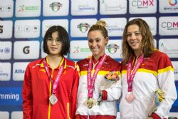 Sarai Gascn y Nuria Marqus ganan el oro y el bronce, respectivamente, en 100 metros mariposa S9 durante la quinta jornada del Campeonato del Mundo de Natacin Paralmpica Mxico 2017.