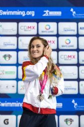 Sarai Gascn gana la medalla de oro en los 50 metros libre S9 durante la sexta jornada del Campeonato del Mundo de Natacin Paralmpica Mxico 2017.