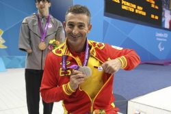 Sebastian Rodriguez, ganador de la medalla de plata de los 50 metros libre en los Juegos Paralímpicos de Londres
