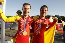 Christian Venge y David Llaurado medalla de oro en la prueba de contrarreloj en carretera.