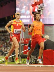 Ricardo de Pedraza Losa en la final de los 5000 metros.