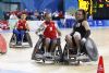Partido de rugby en silla de ruedas durante los Juegos de Pekn