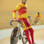 Amador Granados, con la selección española en el Mundial de Ciclismo en Pista de Apeldoorn 2019.