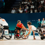 Equipo de baloncesto mujeres en silla de rudas en cuartos de final 