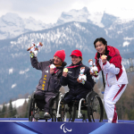 Audrey Pascual con la medalla de oro de la combinada, Milán Cortina 2026