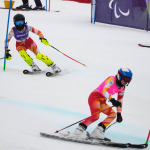 Alejandra Requesens y Victoria Ibáñez en la 1ª manga del slalom, Milán Cortina 2026 