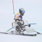 Javier Marcos en la 1ª manga del slalom, Milán Cortina 2026