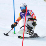 Javier Marcos en la 2ª manga de slalom, Milán Cortina 2026