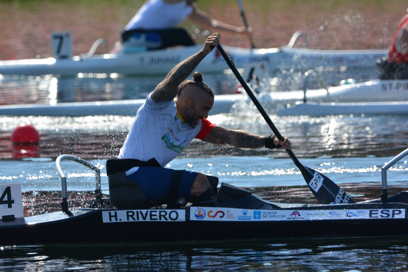 Higinio Rivero, durante una competición del Open