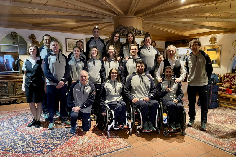 El Equipo Paralímpico Español ya está en las Villas de Cortina d’Ampezzo y Tesero