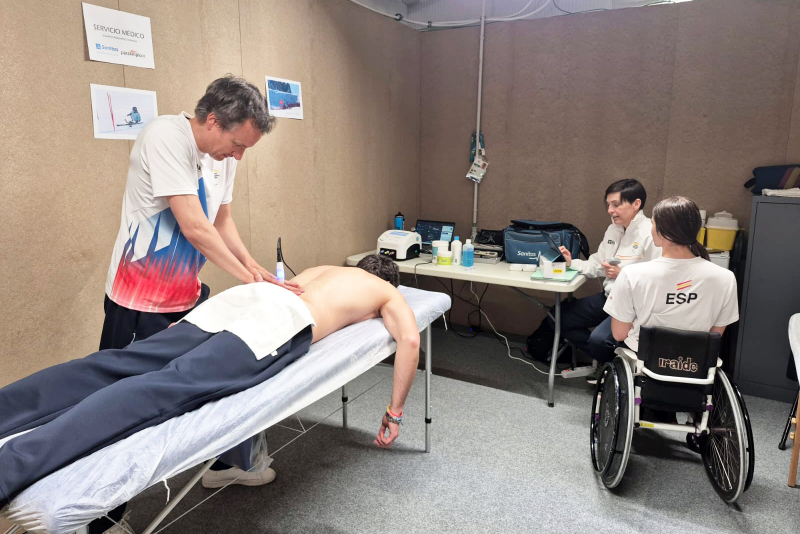 Clínica España en la villa Paralímpica de Cortina d'Ampezzo