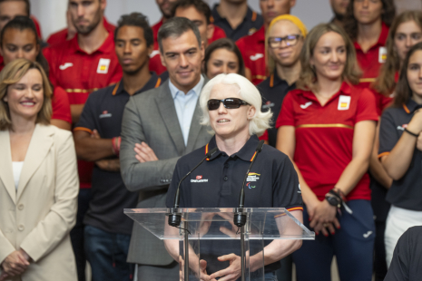 Marta Arce en la despedida del Equipo Paralímpico y Olímpico del presidente del Gobierno Pedro Sanchez