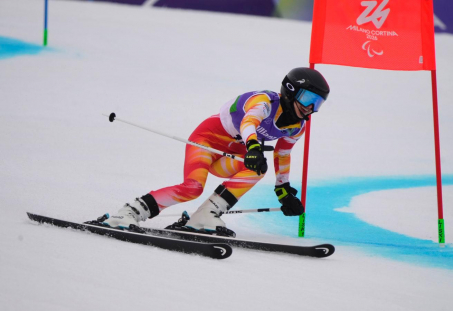 Alejandra Requesens y Victoria Ibáñez 1ª manga slalom gigante Milán Cortina 2026