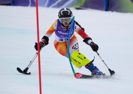 María Martín-Granizo en la 2ª manga del slalom Milán Cortina 2026