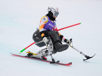 Iraide Rodríguez en la 2ª manga del slalom,  Milán Cortina 2026