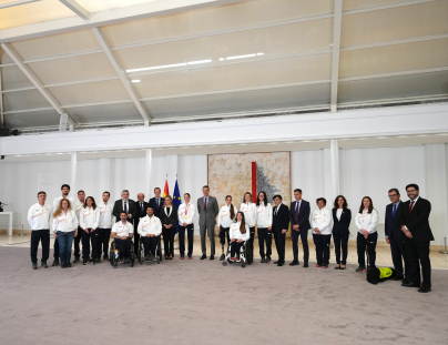 El Equipo Paralímpico Español es recibido en la Moncloa por el presidente del gobierno, Pedro Sánchez