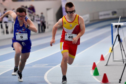 Imagen de una prueba del último Europeo de atletismo para deportistas con Síndrome de Down